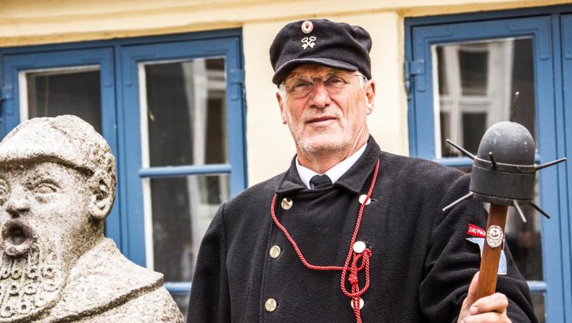 Nachtwächter von Aabenraa an der Nachtwächterstatue