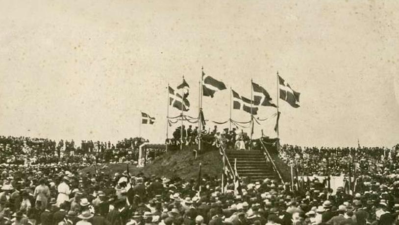 Arkivfoto: Genforeningsfest på Dybbøl Banke 1920