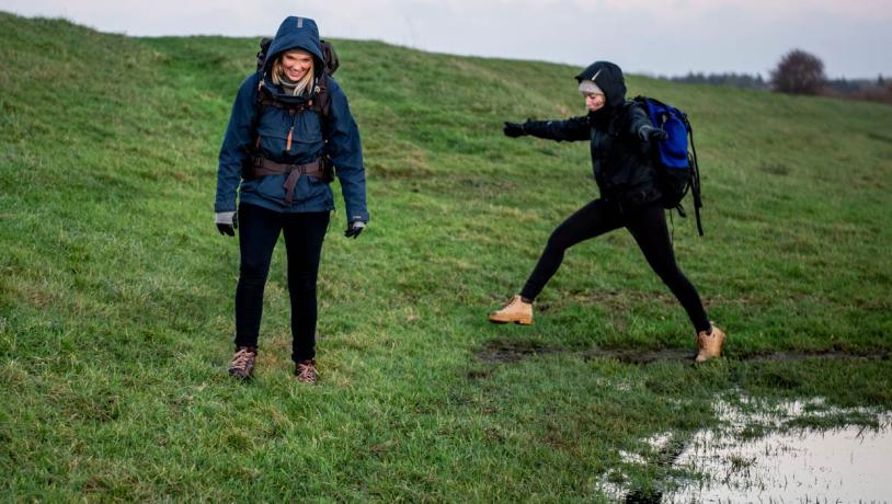 Vandring på Marskstien med rygsæk