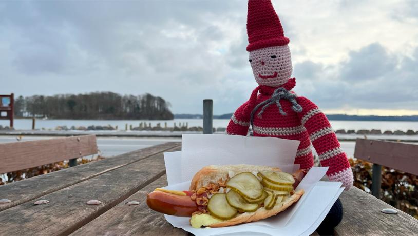 6. december: Kedde spiser hotdog med udsigt til Okseøerne