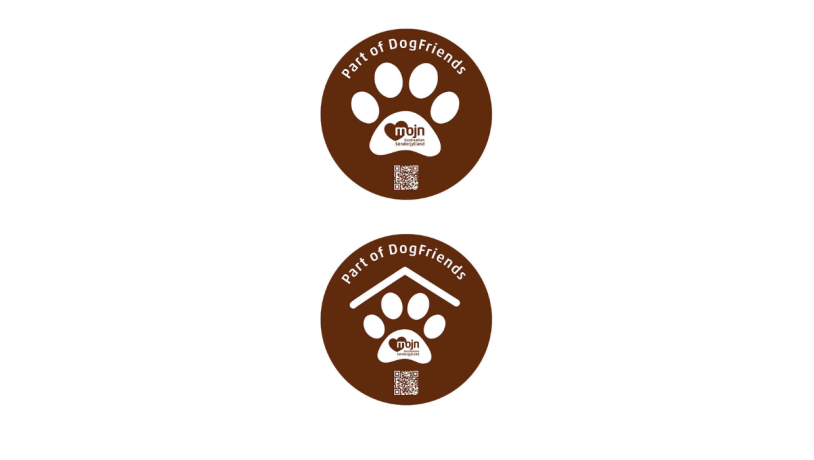 Dog Friends logoer ude og inde