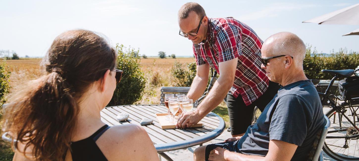 Vinsmagning på Aarø Vingård