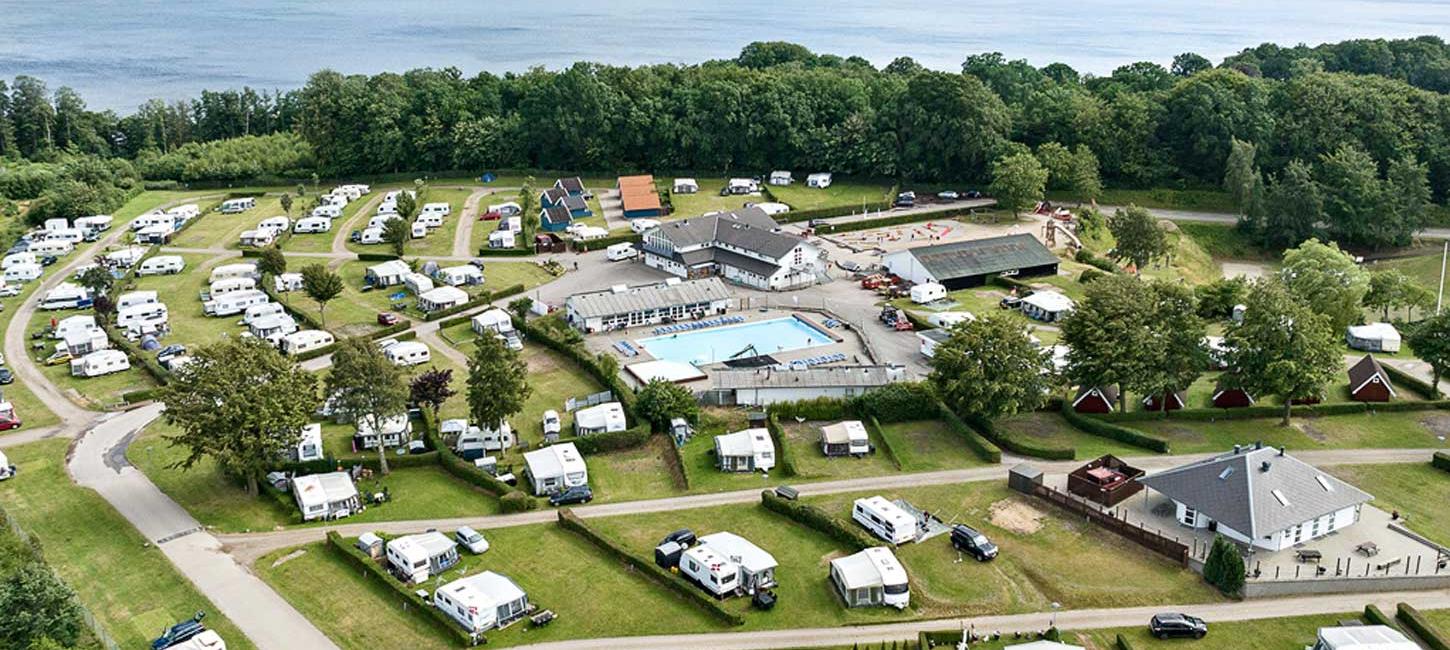 Frigård Camping fra luften