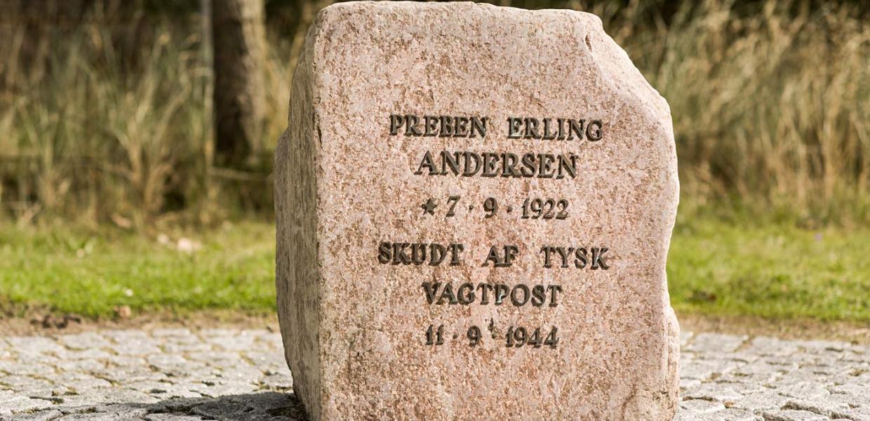 Mindesten for Preben Andersen, Frøslevlejren