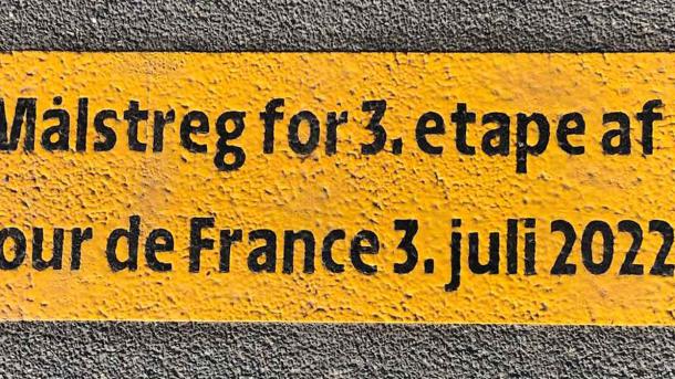 Tour de France 3. etape 2022 - målstreg på Augustenborg Landevej i Sønderborg