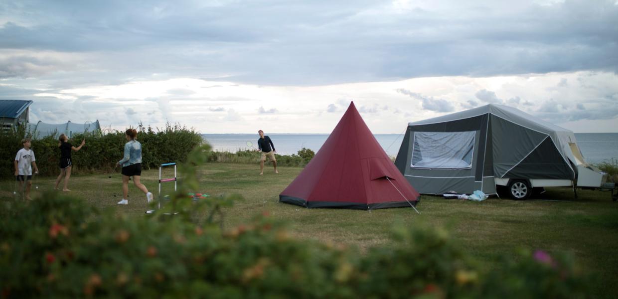 Leg på campingpladsen