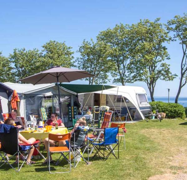 Campingvogne på Gammelbro Camping