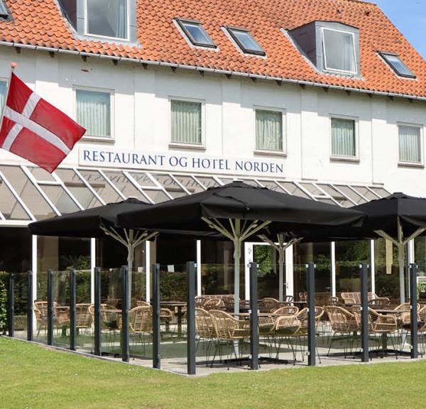 Terrassen på Hotel Norden i Haderslev
