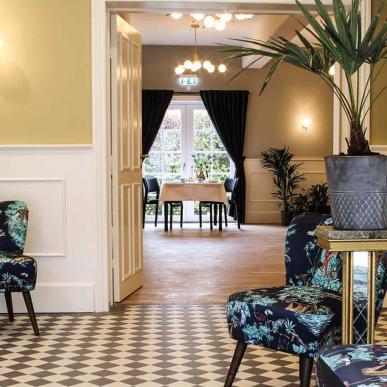 Indendørs på Hostrups Hotel i Tønder