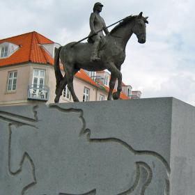 Ringriderstatue i Sønderborg