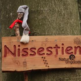 Skilt nissestien Kelstrup Plantage 