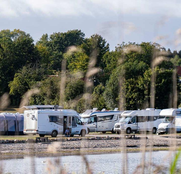 Autocampere på Lærkelunden Camping